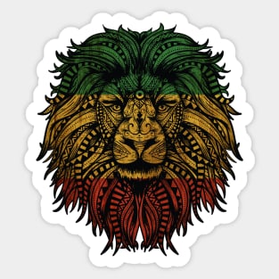 Rasta Lion Roots Rock Reggae Sticker